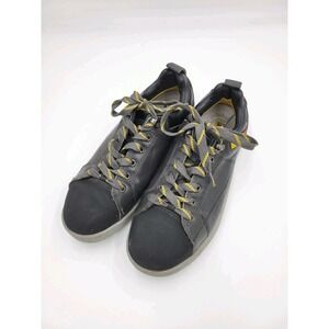 Caterpillar CAT Brode Steel Toe Work Shoes Mens 10 Gray Black Leather Lace Up